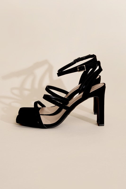 A DEVIN-8 ANKLE STRAP HEELS