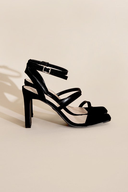 A DEVIN-8 ANKLE STRAP HEELS